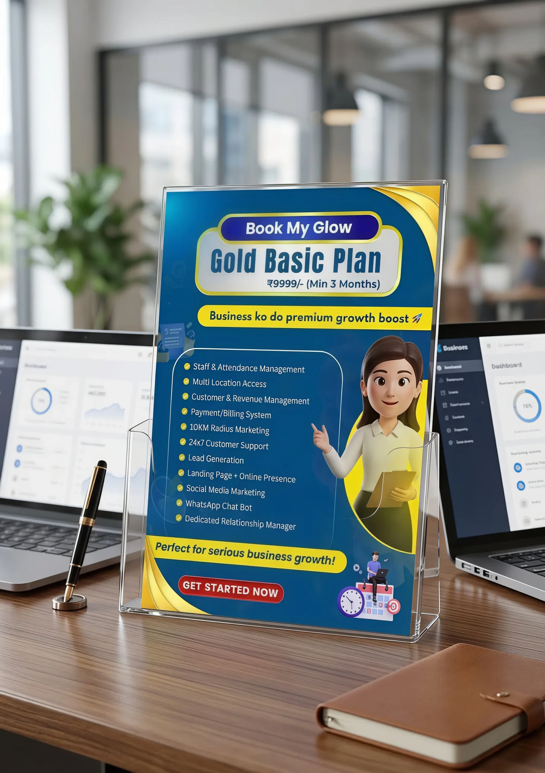 School Admission Flyer Panaflex Premium Digital Board Mockup